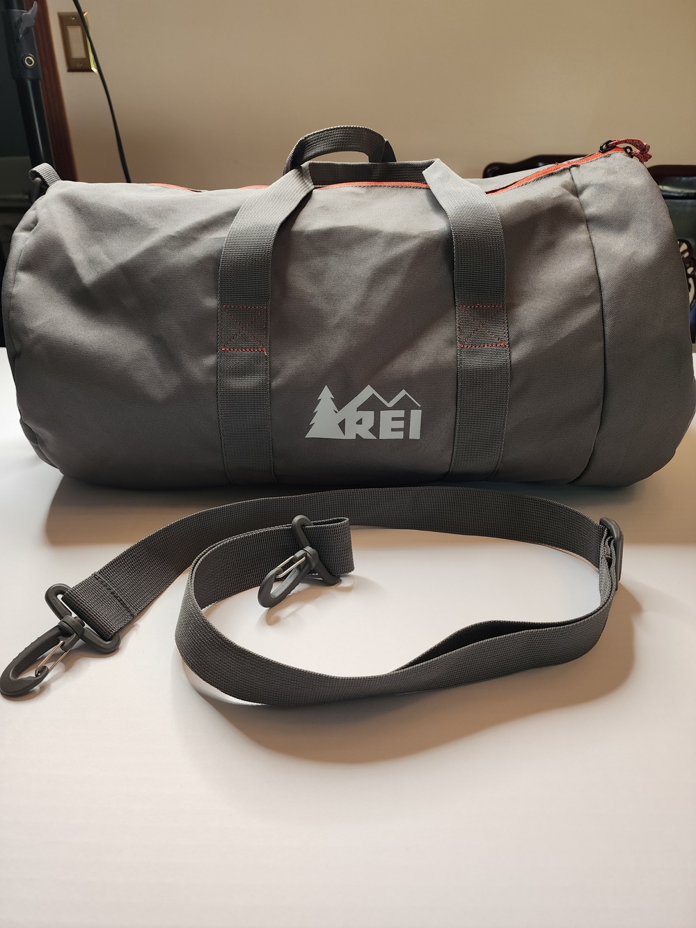 REI Gray Duffel Bag with Removable Shoulder Strap